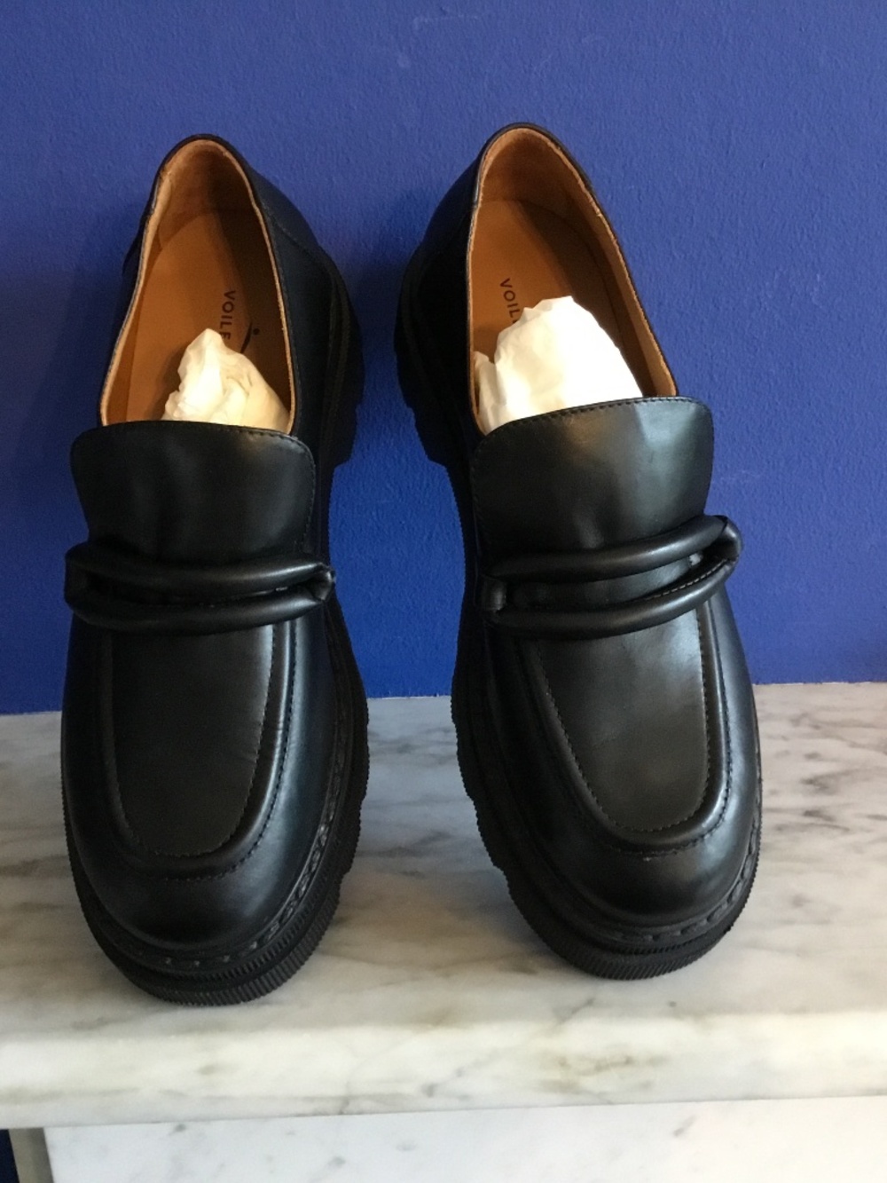 Womens Leather  Platform  Loafers  New